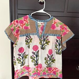 THML Striped Floral Blouse
